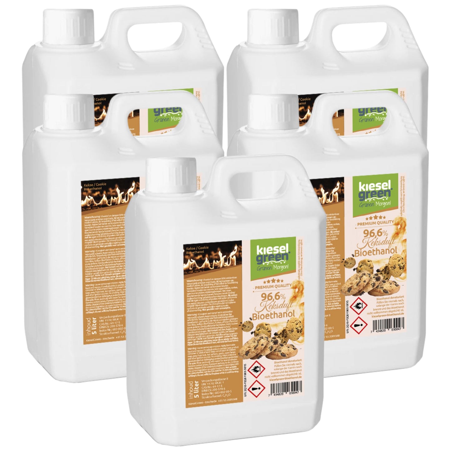 Bioethanol met cookiegeur - 25 liter (5 x 5 liter)