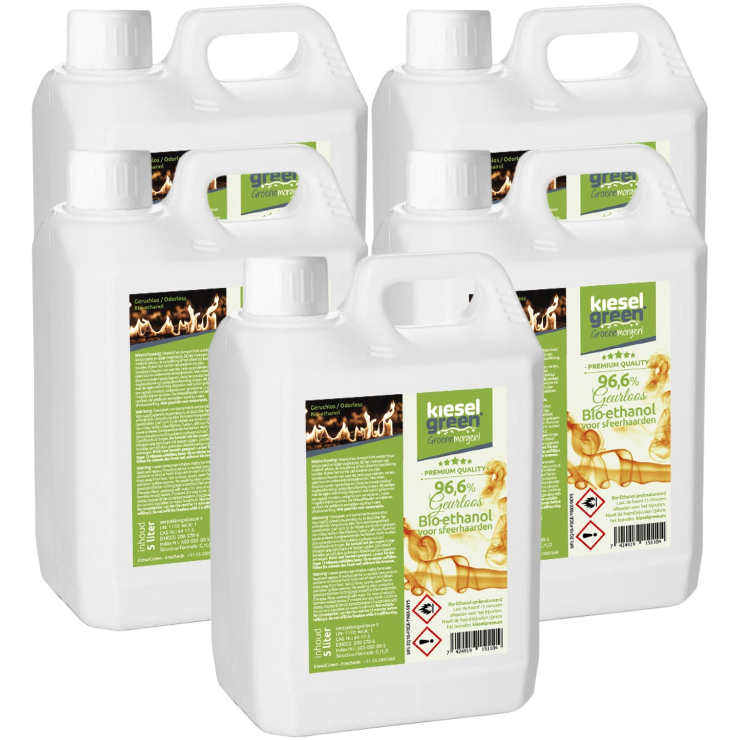 Bioethanol geurloos - 25 liter (5 x 5 liter)