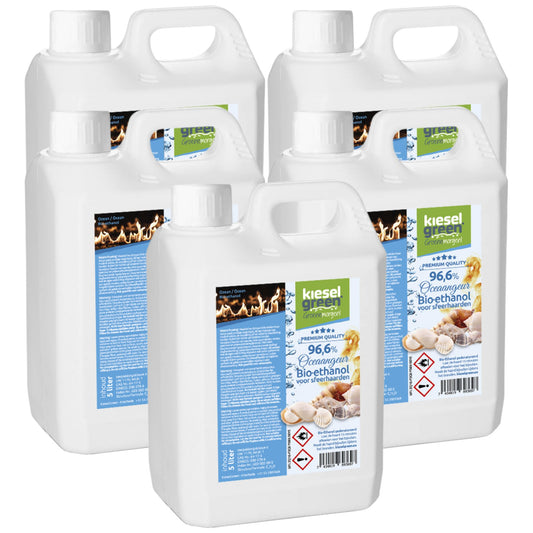 Bioethanol met oceaangeur - 25 liter (5 x 5 liter)