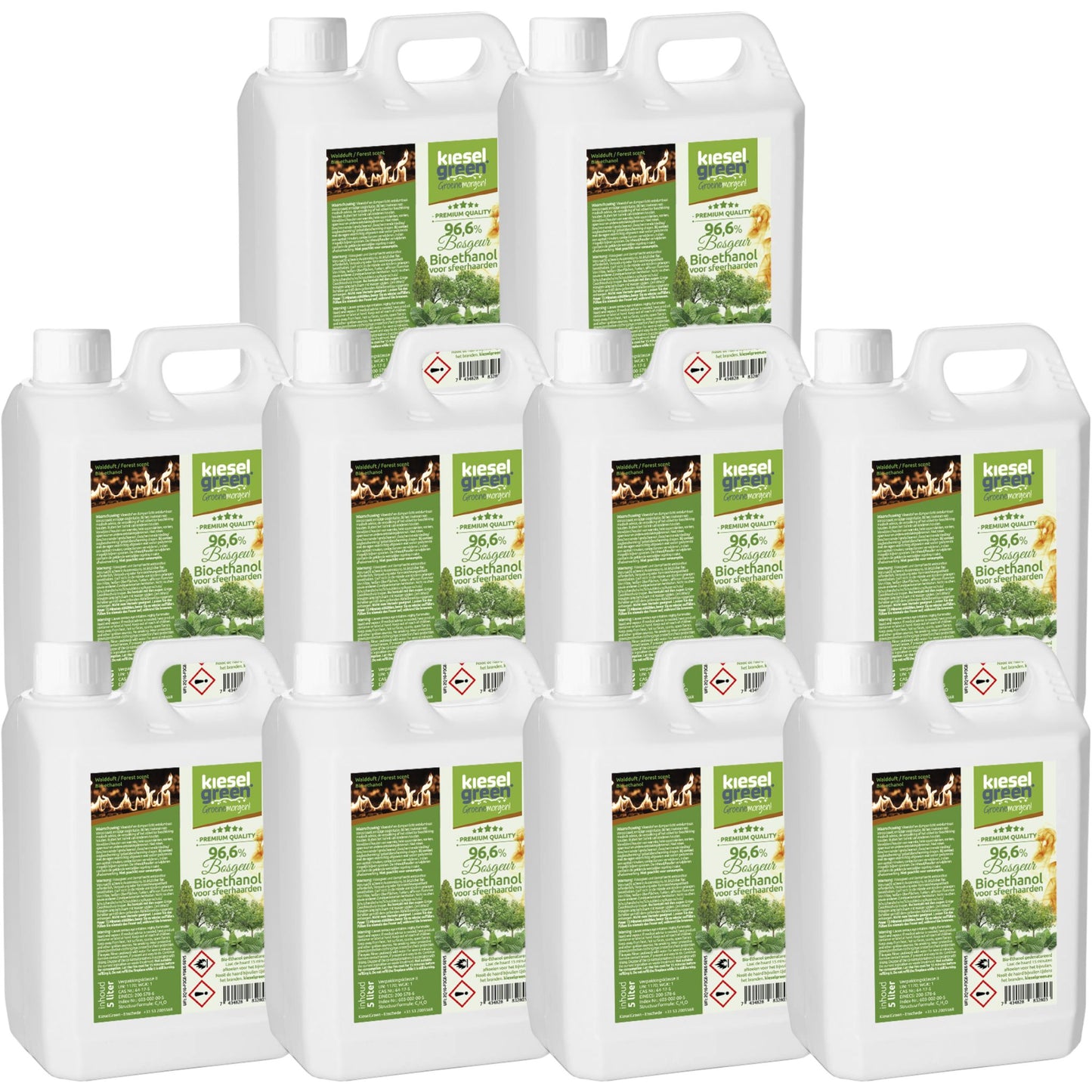 Bioethanol met bosgeur - 50 liter (10 x 5 liter)