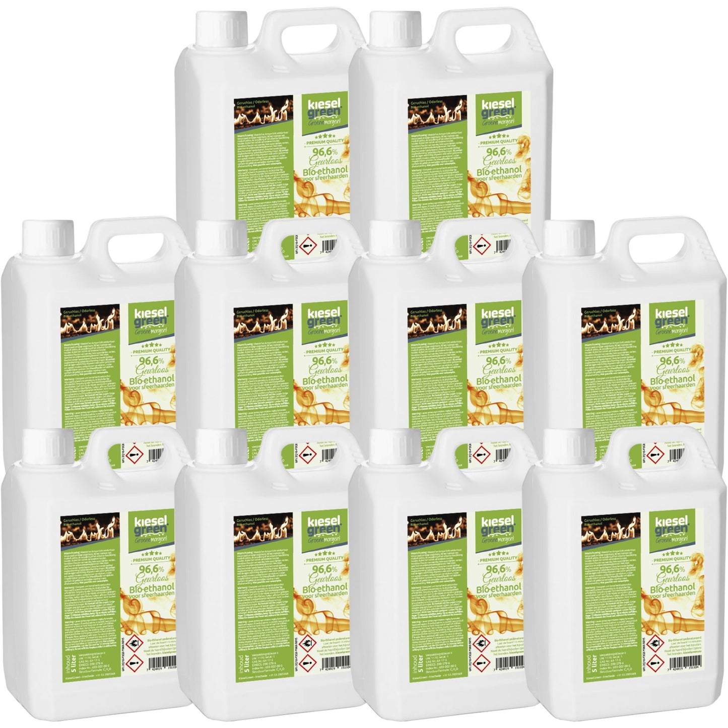 Bioethanol geurloos - 50 liter (10 x 5 liter)